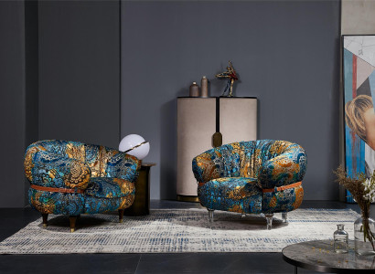 Design Armchair Couch Sofa Relax Fabric Lounge Luxury TV Club Upholstery